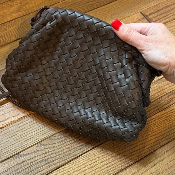 Quince Chocolate Leather Crossbody Bag - Picture 3 of 3